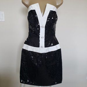 Lillie Rubin Sequin & Satin Dress